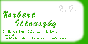 norbert illovszky business card